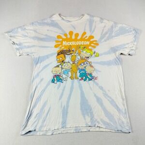 Nickelodeon T Shirt Mens Size L Rugrats Graphic Tie Dye Short Sleeve‎ Crew Neck